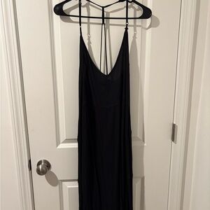 Prana Black Backless Slip Dress and Swim Cover Up